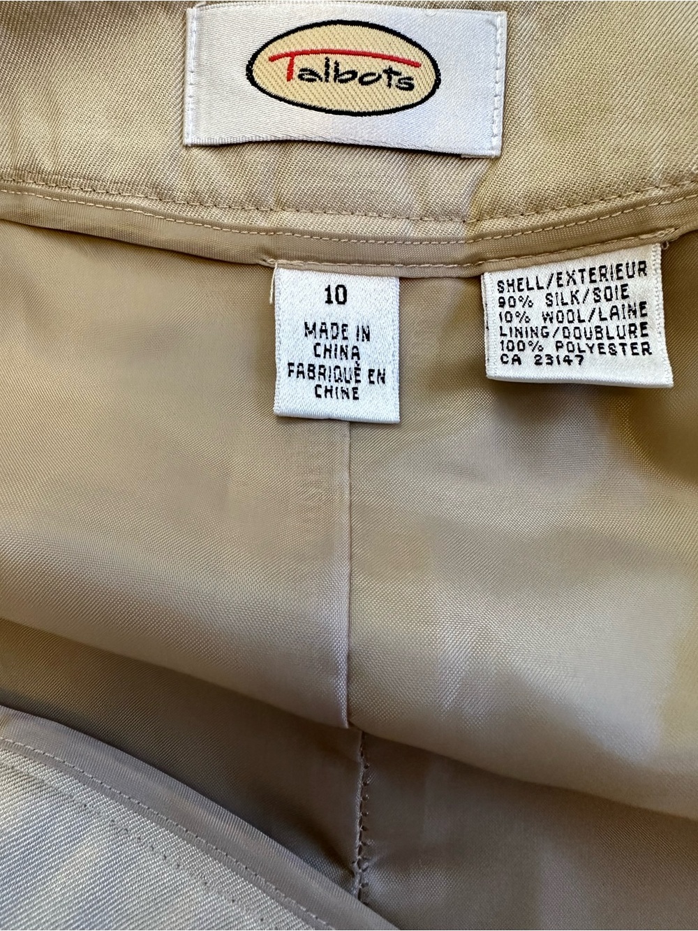 Vintage Talbots Silk Khaki Long Skirt - Picture 12 of 12